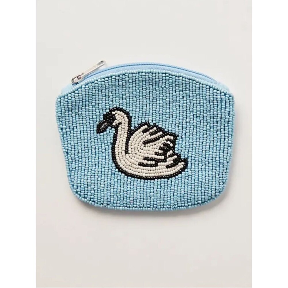 Free People Swan Lake breaded wallet blue NWT
